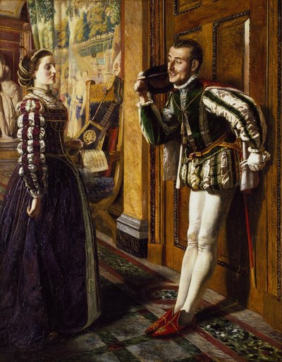 De getemde feeks: Katherine en Petruchio, 1855 door Robert Braithwaite Martineau